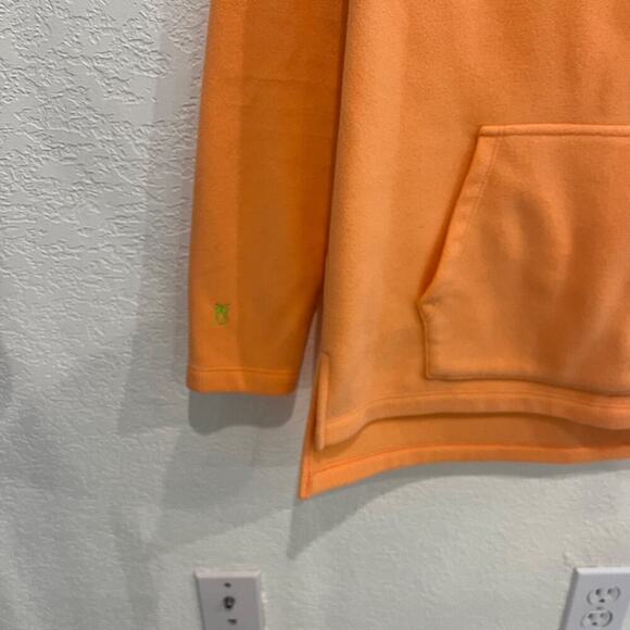 Dudley Stephens Highland Vello Fleece Pullover Peach High Low Women's Medium - Picture 6 of 7